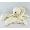 Doudou plat marionnette ours écru beige Poudre à dormir UN REVE DE BEBE