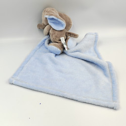 Doudou éléphant gris mouchoir couverture bleu SIMBA TOYS NICOTOY