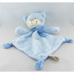Doudou plat ours bleu vert Nicotoy 