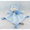 Doudou plat ours bleu vert Nicotoy 