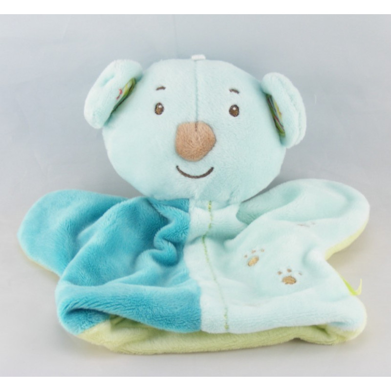 Doudou plat ours koala bleu Zen SYSTEME U