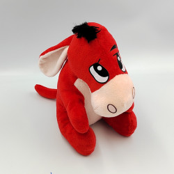 Doudou peluche ane rouge BARRADO