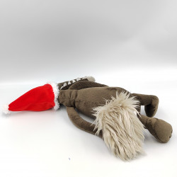 Doudou loup marron gris Noël AUZOU