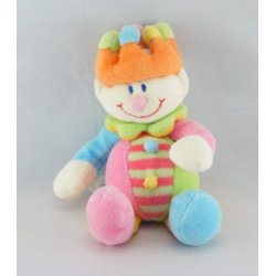 Doudou Clown multicolore couronne baguette JOLLYBABY