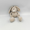 Doudou lapin beige gris blanc KIMBALOO