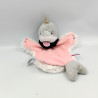 Doudou marionnette poisson corne Neskimos rose gris bleu BABY NAT