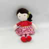 Doudou poupée robe rose rouge pois fleurs SIMBA TOYS NICOTOY