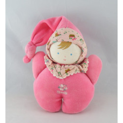 Doudou Poupée rose hochet Corolle