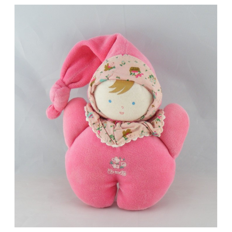 Doudou Poupée rose hochet Corolle