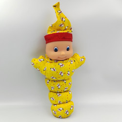 Ancien Doudou peluche Luciole jaune rouge souris
