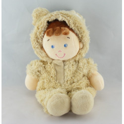 Doudou garçon déguisé en papillon vert bleu NICOTOY