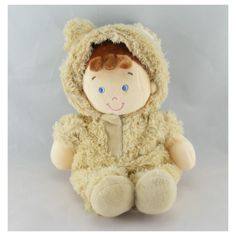 Doudou garçon déguisé en papillon vert bleu NICOTOY