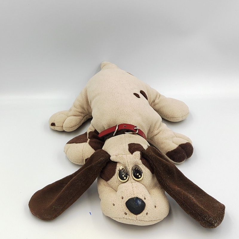 Ancienne Peluche chien gris beige marron Pitou PPY VULLI Vintage