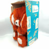 Ancienne peluche range pyjama chien marron orange blanc NOUNOURS