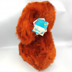 Ancienne peluche range pyjama chien marron orange blanc NOUNOURS