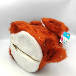 Ancienne peluche range pyjama chien marron orange blanc NOUNOURS VINTAGE