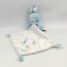 DOUDOU LAPIN BEIGE MARRON BLANC MOUCHOIR TEX BABY