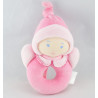 Doudou anneau hochet lutin bébé rose BABI COROLLE