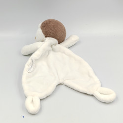 Doudou plat hérisson blanc marron SERGENT MAJOR