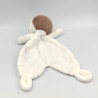 Doudou plat hérisson blanc marron SERGENT MAJOR