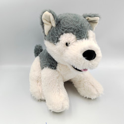 Peluche chien Husky gris blanc ZD TRADING