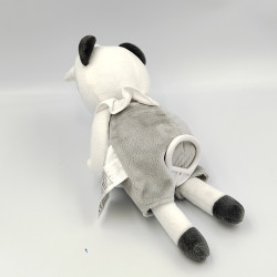 Doudou musical panda gris blanc pois gris MOTS D'ENFANTS