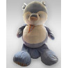 Doudou géant raton laveur bleu blanc orange William NOUKIE'S 90 cm