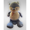 Doudou géant raton laveur bleu blanc orange William NOUKIE'S 90 cm