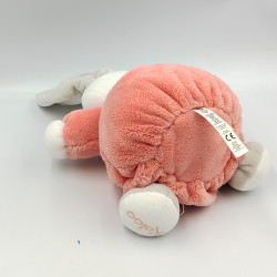 Doudou lapin Plume gris orange KALOO