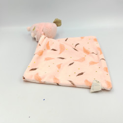 Doudou oiseau orange feuilles mouchoir PREMAMAN