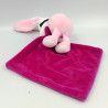 Doudou luminescent lapin blanc rose bleu mouchoir BABY NAT