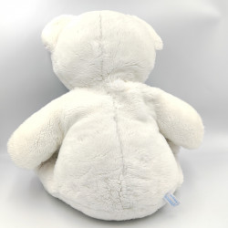Ancienne peluche ours rose blanc NOUNOURS