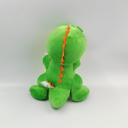 Doudou peluche dinosaure dragon vert jaune FIZZY