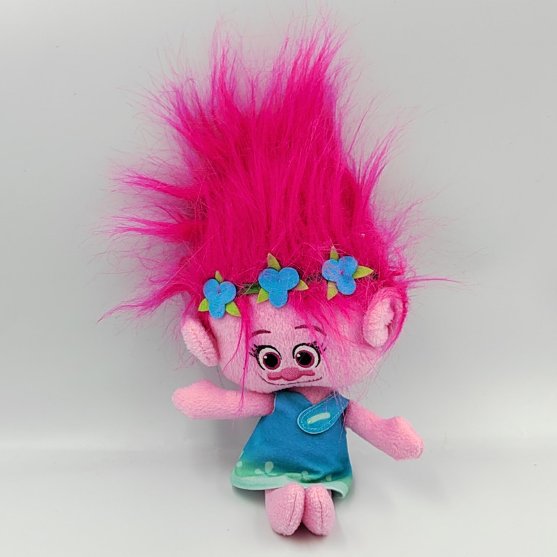 Peluche Trolls rose bleu Dreamworks