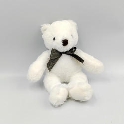 Doudou ours blanc noeud gris JACADI