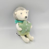 Doudou musical hérisson blanc gris vert rayé étoile MOTS D'ENFANTS