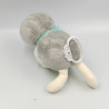 Doudou musical hérisson blanc gris vert rayé étoile MOTS D'ENFANTS