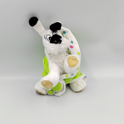 Doudou chien Idéfix mouchoir couverture verte blanc rose pois Parc ASTERIX