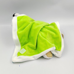 Doudou chien Idéfix mouchoir couverture verte blanc rose pois Parc ASTERIX