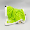 Doudou chien Idéfix mouchoir couverture verte blanc rose pois Parc ASTERIX