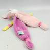 Doudou plat lapin Poupi rose jaune pois BABY NAT