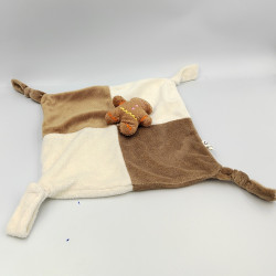 Doudou plat biscuit marron blanc CG