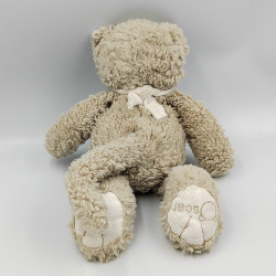 Doudou chat beige blanc Oscar J-LINE