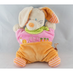 Doudou semi plat lapin bleu escargot NICOTOY