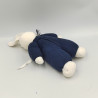 Doudou lapin blanc bleu marine TARTINE ET CHOCOLAT