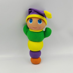 Doudou Luciole chenille violet vert jaune orange MOLTO