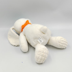 Doudou lapin blanc foulard orange NICOTOY