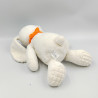 Doudou lapin blanc foulard orange NICOTOY