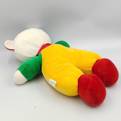 Doudou ours jaune vert rouge LUCKSON