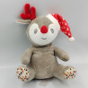 Doudou cerf élan renne gris blanc Nöel TOM & KIDDY TOMKIDS